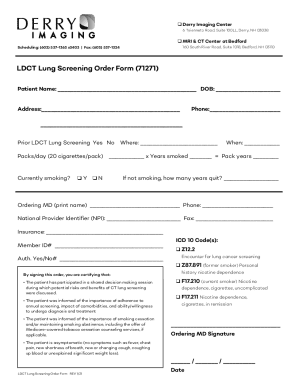 Ldct Lung Screening Order Form