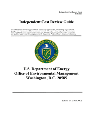 Independent Cost Review Guide