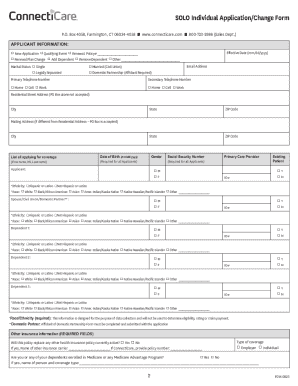 SOLO Individual Application/ Change Form