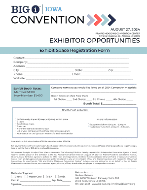 Exhibit Space Registration Form
