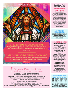 Saint John Paul the Great Parish Bulletin