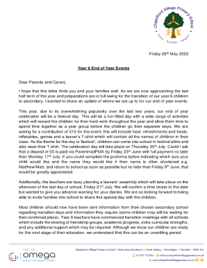 Year 6 End of Year Events