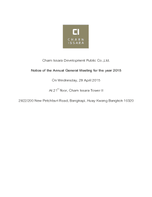 Notice of the Annual General Meeting 2015