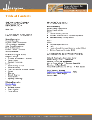 Transportation Research Board Exhibitor Manual