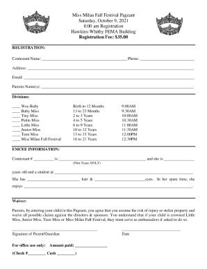 SCHEDULE OF EVENTS - Milan Fall Festival