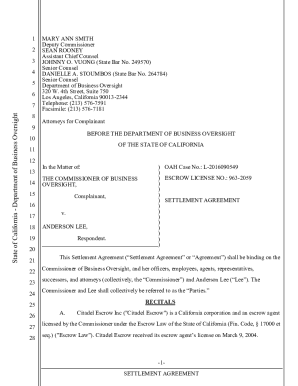 California Department of Business Oversight-Order Barring