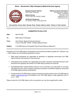 Fillable Online SierraSacramento Valley Emergency Medical ...