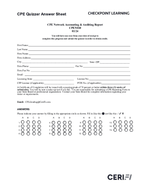 Cpe Quizzer Answer Sheet