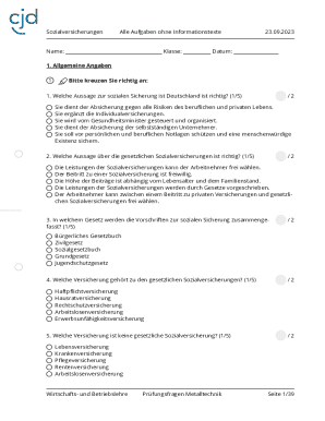 Bitte kreuzen Sie richtig an: