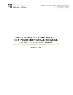 Condiciones reguladoras del contrato renovacion de ...