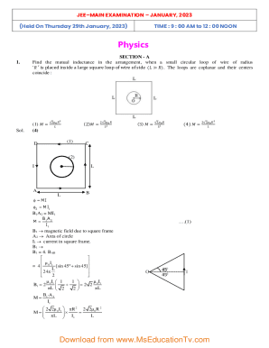 Jee–main Examination – January, 2023