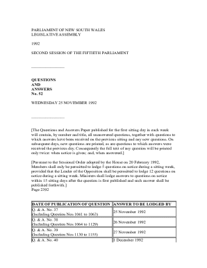 Questions and Answers Paper No. 52