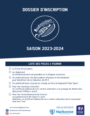 Documents ncessaires pour votre dossier d'inscription