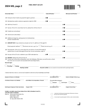 2024 M3, Partnership Return
