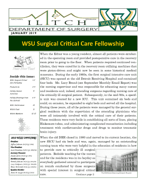 Wsu Surgical Critical Care Fellowship