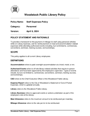 Staff Expenses Policy