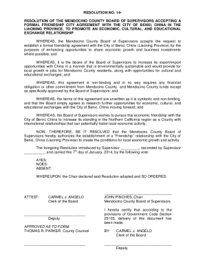 Petition to the Supervisors of Mendocino County