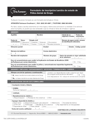 Formulario de inscripcin/cambio de estado de