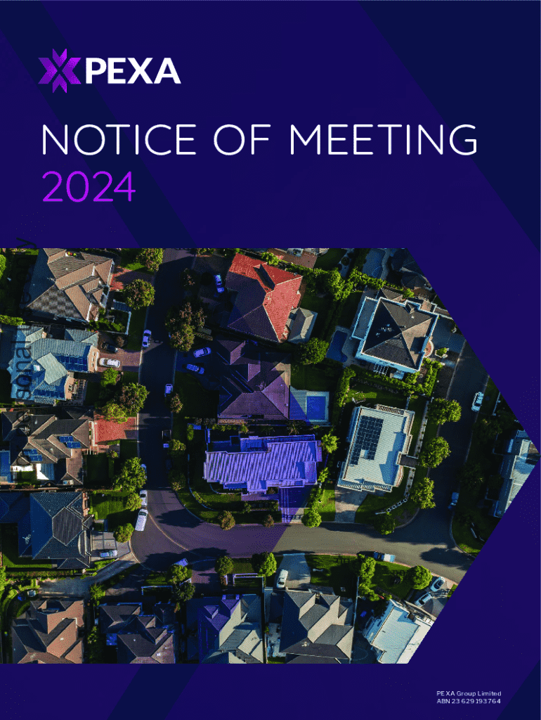 Fillable Online PEXA FY24 results date and briefing session details Fax ...