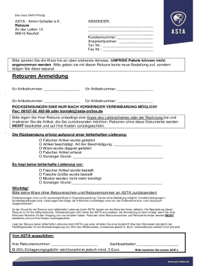 Download wichtiger Unterlagen von ASTA Arbeitsschutz