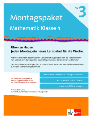 Jeden Montag ein neues Lernpaket fr die Woche