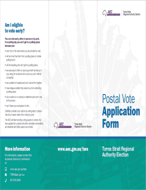 TSRA Postal Vote Application Form