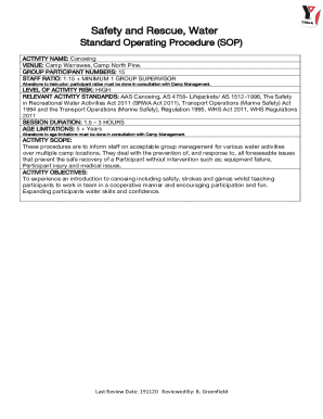 Canoeing Safety and Rescue Sop