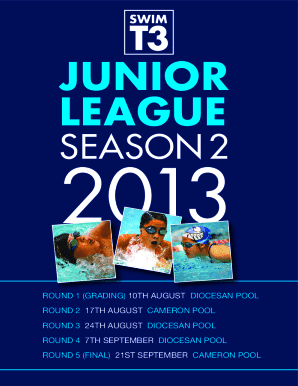 Swim T3 Junior League Induction Pack 2013