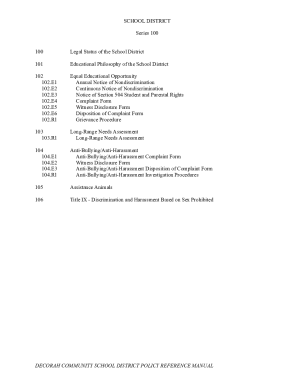 Decorah Community School District Policy Reference Manual