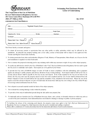 Swimming Pool Enclosure Permit