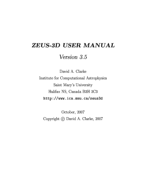 ZEUS-3D USER MANUAL