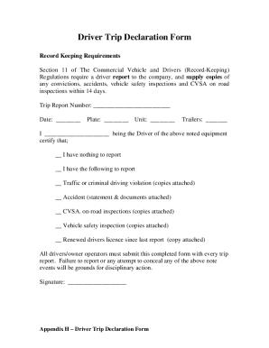 Appendix H - Driver Trip Declaration Form.doc