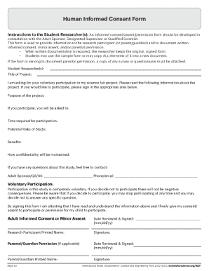 Human Informed Consent Form