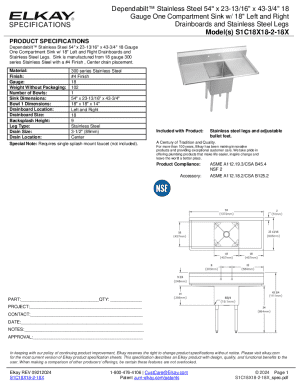 S/S 1 Compartment Sink w/ &amp; Dual 18" Drainboards ...
