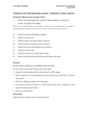 Chemical Equations Interactive Demonstrations