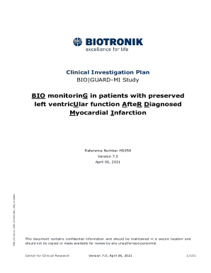 Clinical Investigation Plan