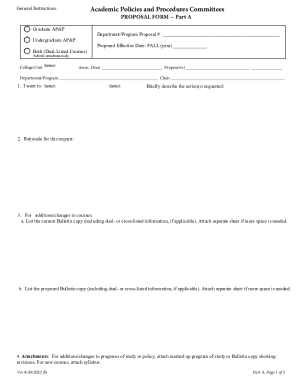 Ap&p Proposal Form