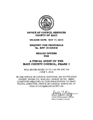 Request for Proposals - Fiscal Audit of Maui County Council