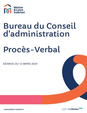 Bureau du Conseil d'administration Procs-Verbal