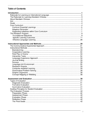 Mandarin Chinese Curriculum Guide