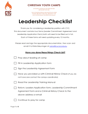 Leadership Checklist