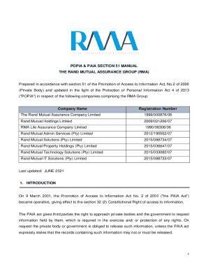 PAIA/POPIA Manual Prepared in accordance with section 51 ...