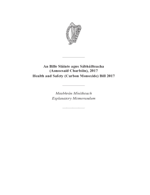Health and Safety (carbon Monoxide) Bill 2017