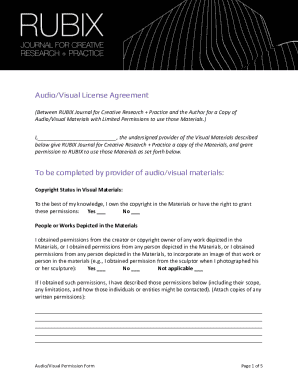 Audio/visual License Agreement