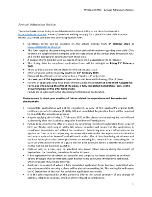 Annual Admissions Noticeglengurtns.scoilnet.ie