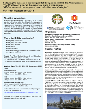 2nd International Emergency Care Symposium Registration