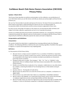Caribbean Beach Club Home Owners Association Privacy Policy