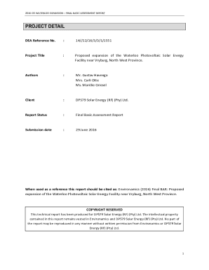 2016-o3 Waterloo Expansion – Final Basic Assessment Report