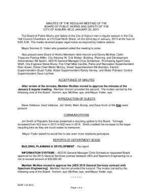 Hall Council Chambers, at 210 East Ninth Street, on the 22nd day of January, 2015 at the hour of