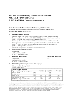 NR./ NO. D/BAM 6054/31A